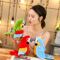Vente en gros, jouet en peluche électrique personnalisé mignon, simulation de perroquet, peut chanter et parler, jouet éducatif, jouets pour enfants, jouets pour bébés