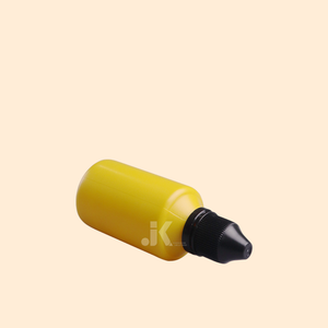 LDPE Embalaje 100mL botella de líquido redonda Amarillo y blanco Vietnam Fábrica al por mayor OEM/ODM Botellas de plástico Mejor calidad M0315 - Product Image 3