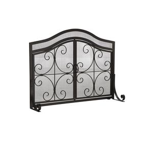 Protector de Chimenea Duradero con Puertas, Protector de Chimenea Grande y Plano con Decoración de Metal, Protector de Chimenea de Hierro Resistente - Product Image 3