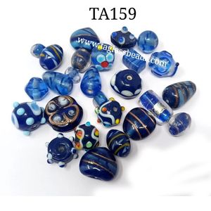 Nouveauté perles de couleur jaune ovale en verre de Murano faites à la main accessoire pour la fabrication de bijoux et le matériel au chalumeau - Product Image 4