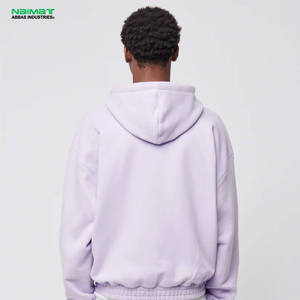 Sudadera con capucha de forro polar grueso transpirable para hombre, de primera calidad, personalizada, con doble cremallera, estilo urbano, talla 6XL, color liso, para invierno, venta al por mayor - Product Image 5