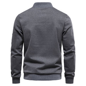 2024 nuevas sudaderas con capucha de cuello levantado para hombres de primavera y otoño, sudaderas con cremallera de manga completa para hombres, sudaderas con capucha fabulosas de Color informal para hombres - Product Image 3