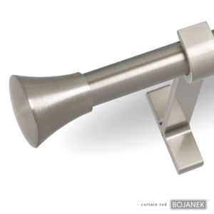 Barra de Cortina Individual BOJANEK de 19 mm, Acero al Carbono, Estilo Tradicional, Diferentes Longitudes, Diferentes Adornos, Colores, Fácil Personalización - Product Image 3