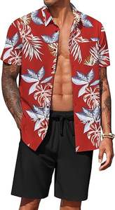 Casual <b>Suit</b> <b>Men's</b> Quick Drying Hawaiian Beach <b>Suit</b> <b>Men's</b> Short Sleeved <b>Floral</b> Shirt Beach Shorts Two-piece Set Casual Sets - Product Image 2