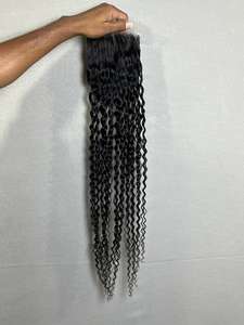 Direct From India High Quality Natural Body Wave 4*4 Closure Cheap Remy Virgin <b>Hair</b> Extensions Genius Weft Human <b>Blend</b> - Product Image 4