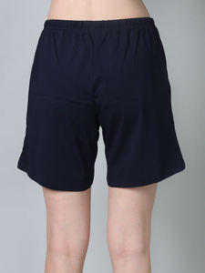 Nouvelle collection d'été élégant bermuda tricoté en coton bleu marine pour femmes respirant confortable pour des vêtements décontractés en plein air - Product Image 6