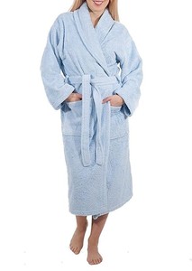 Cómodo Bata de Baño Unisex de Algodón Terry, Producida en India, Embalaje Personalizado, Marca del Comprador, En Stock, Para Adultos - Product Image 3