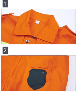 Ensemble de vêtements de travail respirants 100 % coton pour pompiers forestiers, ignifuge, isolant, avec bande réfléchissante - Product Image 4