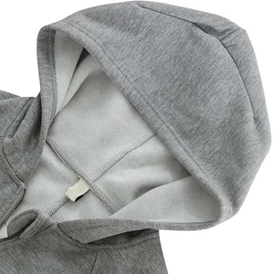 Vente en gros de sweats à capuche à manches longues en coton pour femmes, sweats avec logo personnalisé, sweat court à capuche respirant pour femmes - Product Image 3