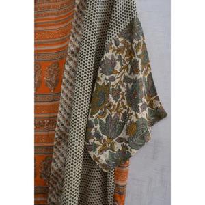 Kimono de Seda de Lujo para Mujer, Talla Grande, Informal, Transpirable, Largo hasta la Rodilla, con Estampado Floral, para Otoño - Product Image 3