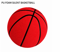 Ballon de basketball d'entraînement intérieur en mousse PU taille 7, léger, haute élasticité, fabrication OEM directe, silencieux