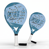Raket Tenis Pantai - Pegangan Serat Karbon Nylon 25.5x25.5cm, Berat 355g, Panjang 45.5cm, Diameter 13mm, Warna & Logo Dapat Disesuaikan