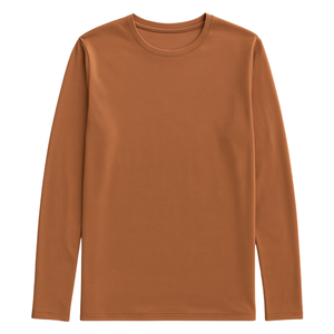 Camiseta de Manga Larga con Cuello Redondo para Mujer, 100% Algodón Orgánico de Lujo, Preencogido, Certificado GOTS, Ajuste Clásico, Suave y Premium - Product Image 1