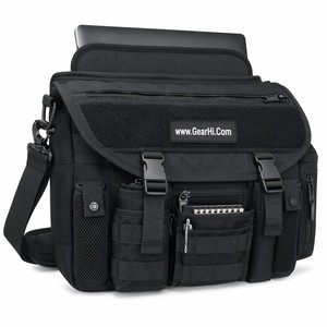Maletín de Oficina Resistente, Bolsa de Seguridad para Computadora, Bolsa para Portátil Blindada, Bolsa de Mensajero con Correa para Hombro, Carpeta Acolchada para Tecnología, 17 Pulgadas, con Cierre - Product Image 3
