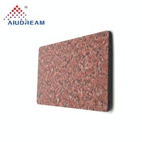Panneau composite en aluminium pour conteneur de cuisine en marbre noir brossé