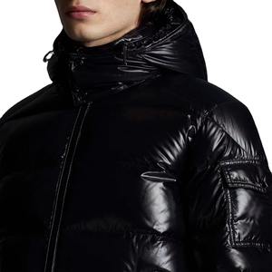 Manteaux d'hiver chauds à bulles pour hommes, imprimés sur mesure, veste bouffante, veste noire pour hommes - Product Image 5