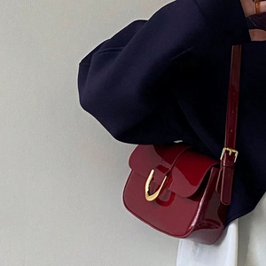 Sac à main de luxe bordeaux pour femmes en cuir PU de haute qualité marque célèbre avec fermeture à glissière personnalisable par le fabricant - Product Image 1