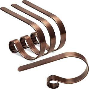 Christmas <b>Stocking</b> Holders for Mantle Set of 4, Weighted <b>Stocking</b> <b>Hangers</b> for Mantel <b>Stocking</b> Hooks for Xmas Decoration (Silver) - Product Image 2