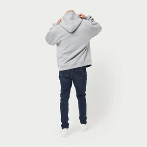 2025 Sudadera con capucha de color sólido informal para hombre al por mayor Sudadera de punto transpirable con diseño de logotipo personalizado - Product Image 3