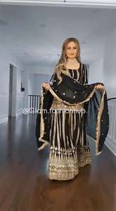 Nouvelle arrivée Evergreen Designer Outfit Heavy Faux Georgette Kurti Pant & Dupatta With Heavy Embroidery World Wide Exportateur - Product Image 4