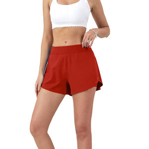 Haute qualité séchage rapide Polyester entraînement taille élastique avec poches femmes Shorts Sport course Fitness Shorts pour femmes - Product Image 4