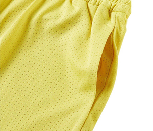 Pantalones cortos de Fitness de secado rápido para hombre de cintura alta, ropa de gimnasio transpirable con patrón sólido de malla, estilo informal de calle teñido liso - Product Image 4