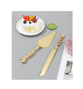 ชุดมีดหั่นขนมปังชีส8 "มีดทองเหลือง2ชิ้นมีดดีไซน์แบบฟันปลามีดมีดออกแบบให้มีดได้ดีกว่า - Product Image 1