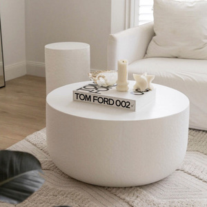 Usine directement durable Table basse ronde en béton Table légère Mobilier d'extérieur Béton Prix raisonnable réglable - Product Image 4