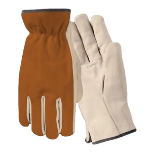 Heavy Duty Reflective Safety Cowhide Grain Leather Construction <b>Gloves</b> Adjustable Wristlet CE Certified Abrasion Resistant <b>Glove</b> - Product Image 4