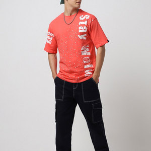 T-shirt pour homme en coton de luxe 100% coton T-shirt ample pour homme Uni décontracté Mode Manches courtes - Product Image 4