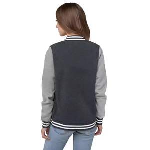 Chaquetas universitarias de algodón transpirable con precio al por mayor personalizadas para mujer, ropa informal larga con bordado de logotipo personalizado con servicio OEM - Product Image 4