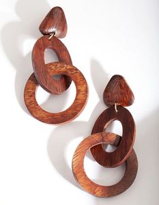 Precio al por mayor de STAR CRAFTS INDIA última moda al por mayor diseño de pendientes de madera hechos a mano para mujeres con hermoso diseño - Product Image 2