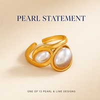 Vergoldeter Ring mit Geometrischem Liniendesign aus Edelstahl, Stapelbarer Offener Bandring für Damen, Französischer Leichter Luxus Großhandel