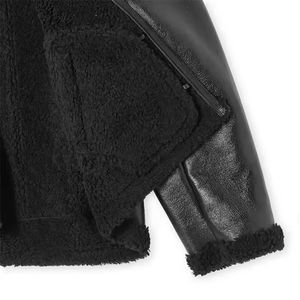 Veste d'hiver pour homme en cuir véritable, 100% cuir, doublure en laine, coupe-vent chaud, fermeture éclair sur le devant, vêtement d'extérieur - Product Image 6