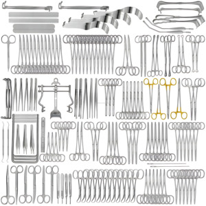 Wholesale Price 161 Pcs Manual Surgical Instrument Set Stainless Steel High-quality General Surgery <b>Kit</b> CE ISO Certified Top - Product Image 1