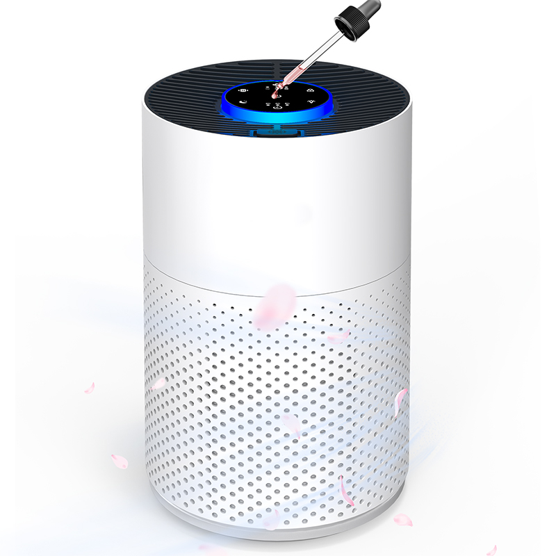 2025 New Household Tuya App Smart Portable Desktop Mini Hepa Filter Aroma air Purifier with Aromatherapy Oil Fragrance Diffuser