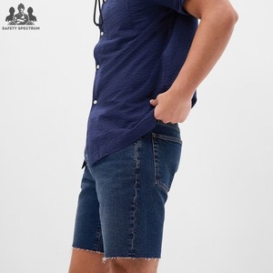 Shorts en jean pour hommes 2025 – Qualité supérieure, 100 % coton, uni, décontracté, braguette boutonnée, respirant, séchage rapide, prix bas, fabrication usine - Product Image 2