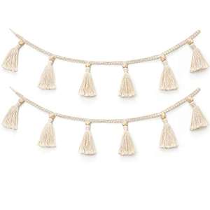 Vente en gros de guirlande de perles de prière en macramé faite à la main pour la décoration intérieure de style bohème avec glands - Product Image 6