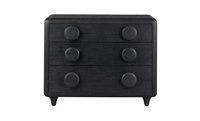 Commode modulaire à 3 tiroirs en bois massif, grande capacité, de luxe moderne, écologique, durable, sculptée à la main, personnalisable pour la maison