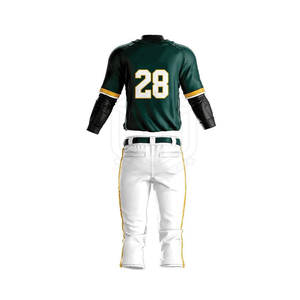 Diseña Tu Propio Uniforme de Béisbol 100% Poliéster Último Estilo Conjunto de Uniforme de Béisbol de la Mejor Calidad - Product Image 3