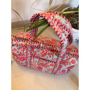Bolsa de Lona Acolchada con Estampado Animal de Algodón Casual Rubyball XL, Bolsa de Viaje de Fin de Semana con Cierre de Cremallera, Plegable, para Gimnasio, Fitness, Viajes, Uso al Aire Libre - Product Image 5