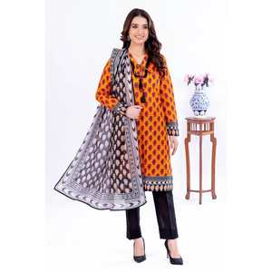 Conjunto de Traje de 3 Piezas sin Costuras para Mujer, Color Naranja - Product Image 2