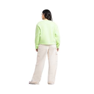 เสื้อสเวตเตอร์สวมหัวมีฮู้ดโอเวอร์ไซส์ของผู้หญิงเสื้อถักแบบลำลองสีพื้นเสื้อคอกลมเปิดไหล่สำหรับฤดูหนาวดีไซน์พิมพ์ลาย - Product Image 4