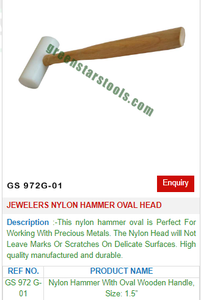 GS เครื่องเพชรพลอย972G-01ค้อนเหล็กพร้อมเครื่องมือและอุปกรณ์สำหรับแกะสลักและขึ้นรูปโลหะหัววงรี - Product Image 2