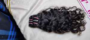 Paquete de cabello crudo de un solo donante indio Natural de 16 pulgadas de Jerry Product Extensiones de cabello de Trama humana de alta calidad Estilo de onda natural - Product Image 2