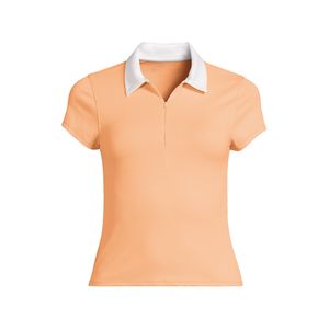 Tops de verano de manga corta informales de moda para mujer personalizados Jersey de punto transpirable con posicionamiento de logotipo frontal para polos - Product Image 1