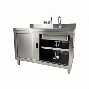 Armoire en acier inoxydable durable personnalisée pour cuisine commerciale, restaurant et école avec évier de cuisine commercial - Product Image 4