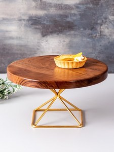 Serving <b>Stand</b> Round Natural Acacia <b>Wooden</b> Cake <b>Stand</b> Dessert Table Decoration Display Cake <b>Stand</b> <b>Cupcake</b> and Dessert - Product Image 2