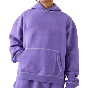 Survêtement d'hiver pour homme à capuche, uni, de haute qualité, taille personnalisée, doublure polaire, 100 % coton, respirant, durable, fabriqué au Pakistan - Product Image 2