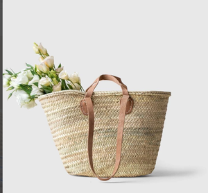 Premium Quality <b>STRAW</b> <b>BAG</b> Handmade with Leather Moroccan <b>Straw</b> <b>Bag</b> - Product Image 1